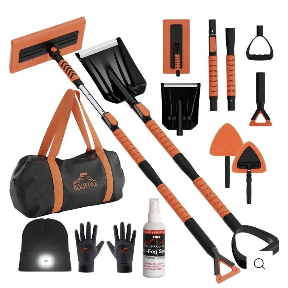 NWT RoofPax Car Snow Clearing Kit Winter Emergency Snow Shovel Brush Ice Scraper